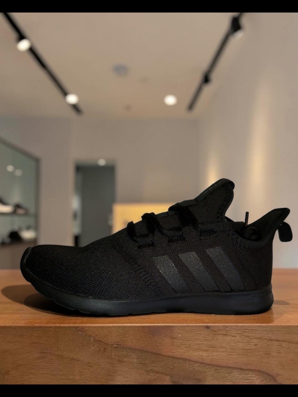adidas All-Black Women's Lightweight Knit Sneakers